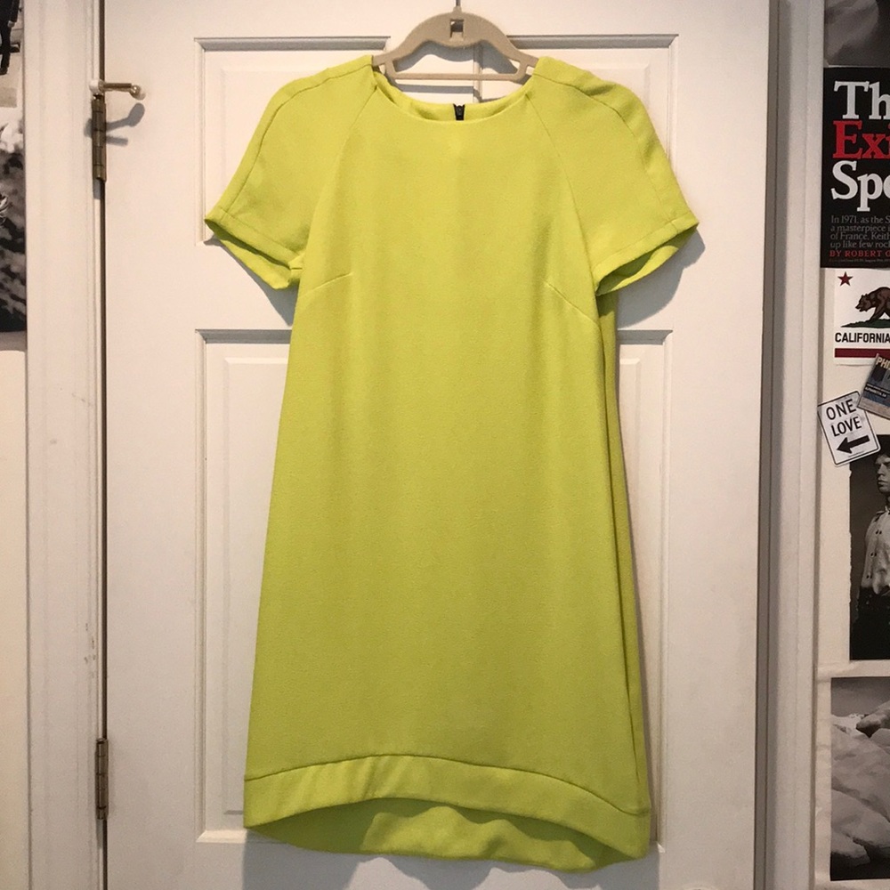 Topshop lime green dress